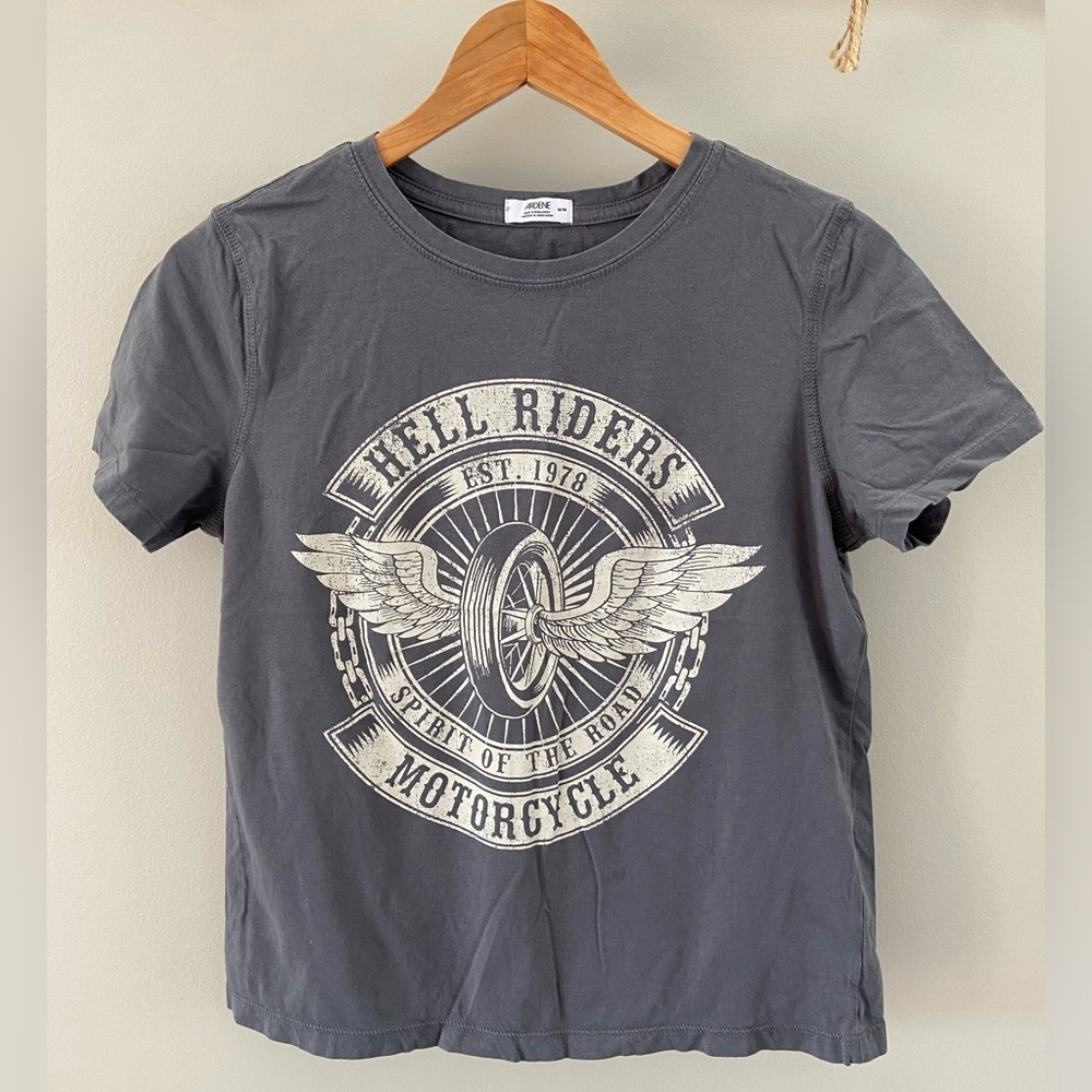 Ardene Biker Boxy Fit Cotton T-Shirt